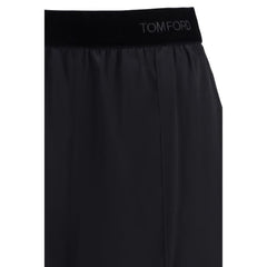 Tom Ford Schwarze Seidene Freizeithose
