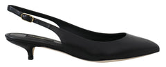 Dolce & Gabbana Schwarze Slingpumps aus Leder