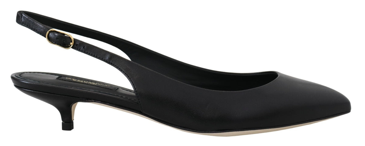 Dolce & Gabbana Schwarze Slingpumps aus Leder