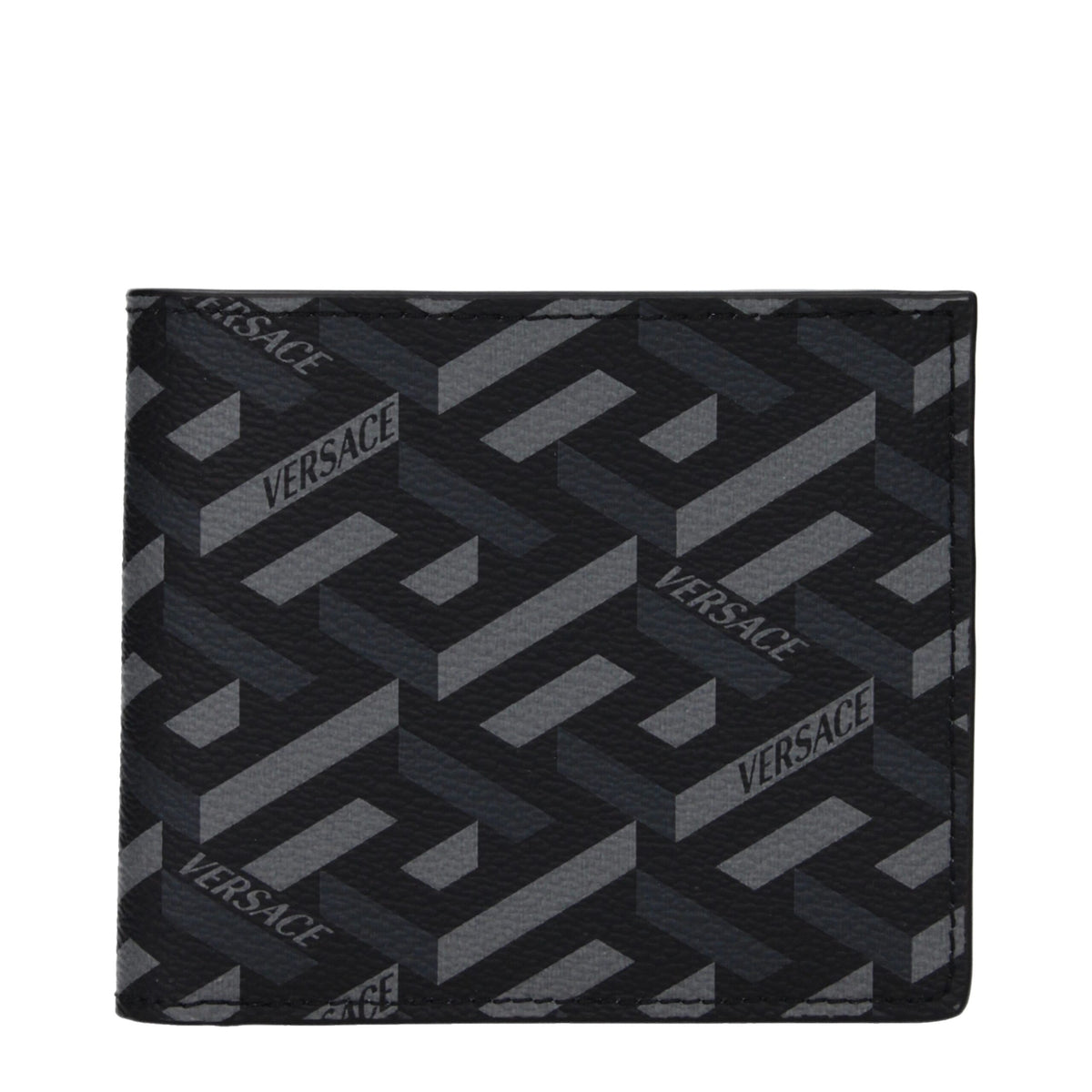 Versace Black Fabric Wallet