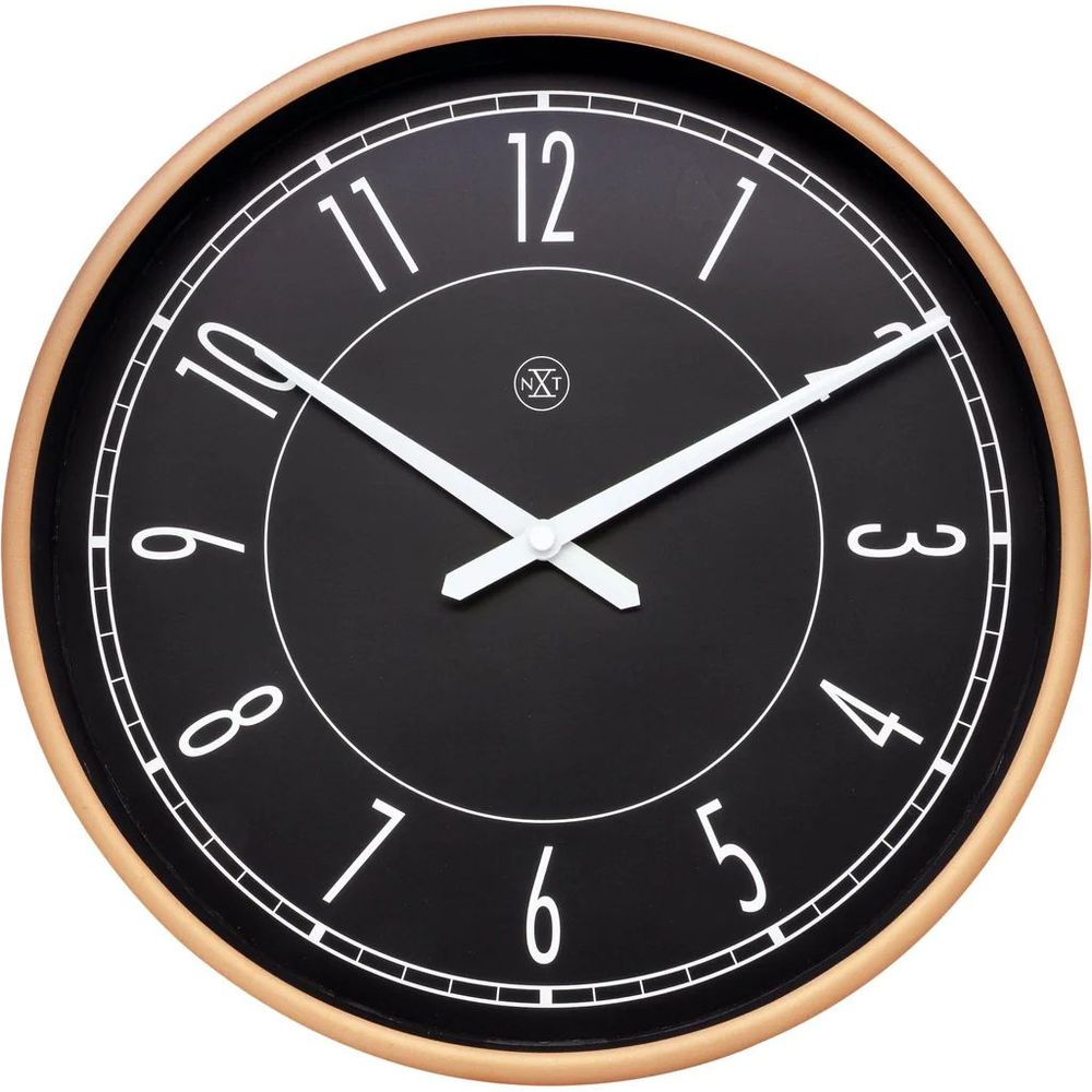 NEXTIME Schwarze Kunststoffuhr