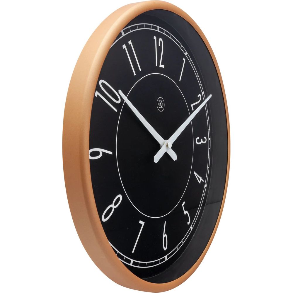 NEXTIME Schwarze Kunststoffuhr