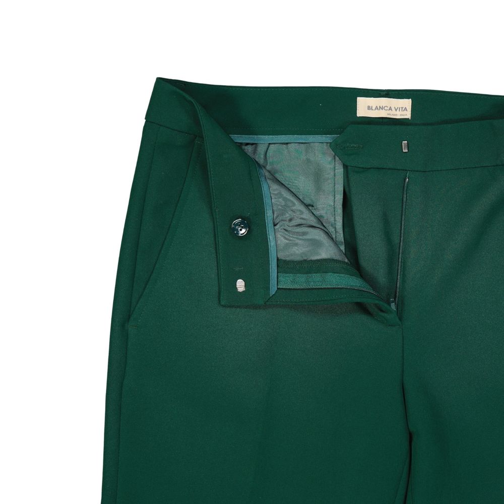 BLANCA VITA Bicolor Elastane Casual Pants