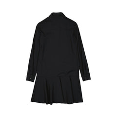 BLANCA VITA Schwarzes lässiges Kleid aus Elastan