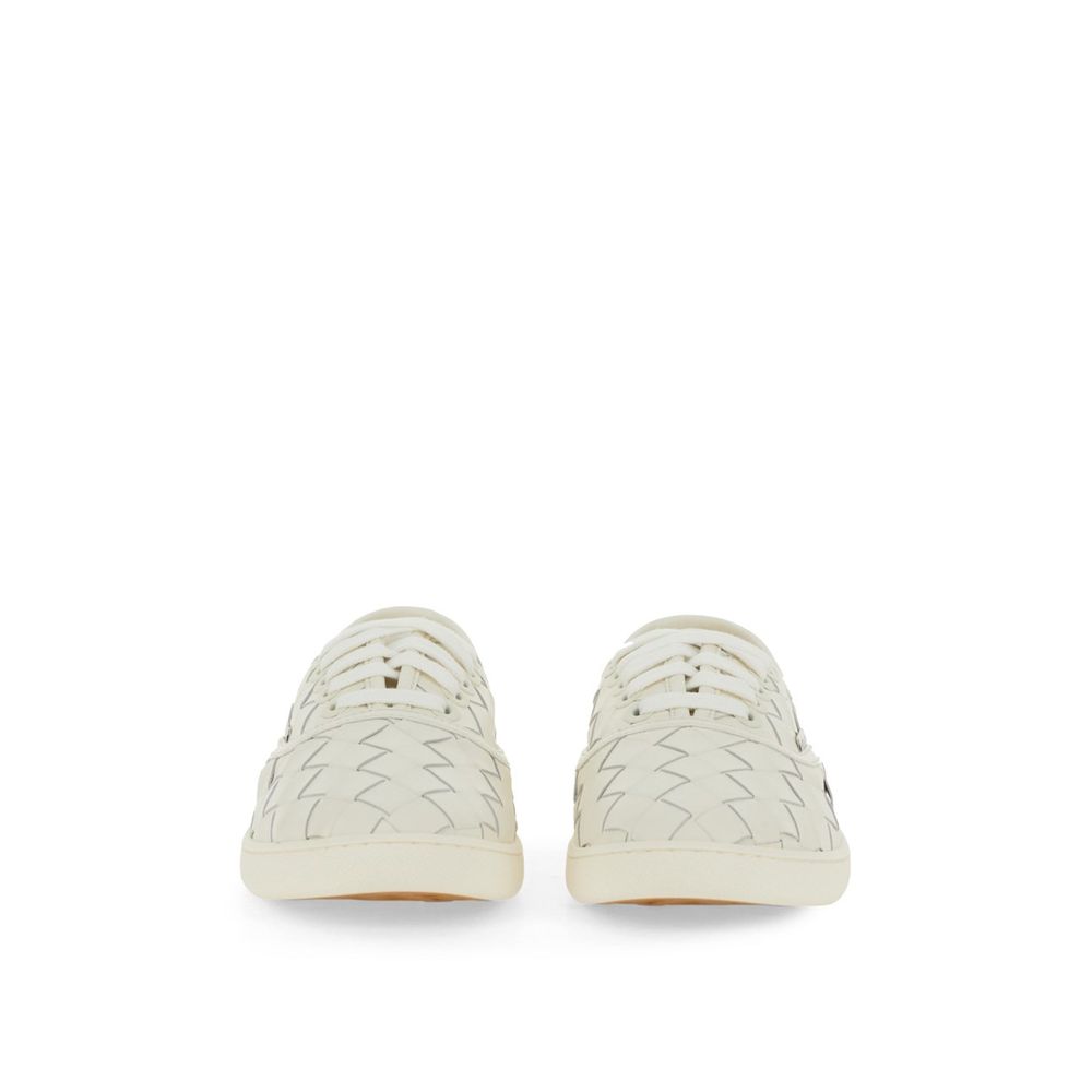 Bottega Veneta Weiße Low-Top-Sneakers aus Kalbsleder