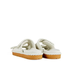 Bottega Veneta Witte Lamsleren Sandalen
