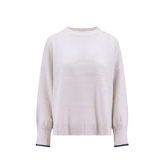 Brunello Cucinelli Weißer Kaschmirpullover