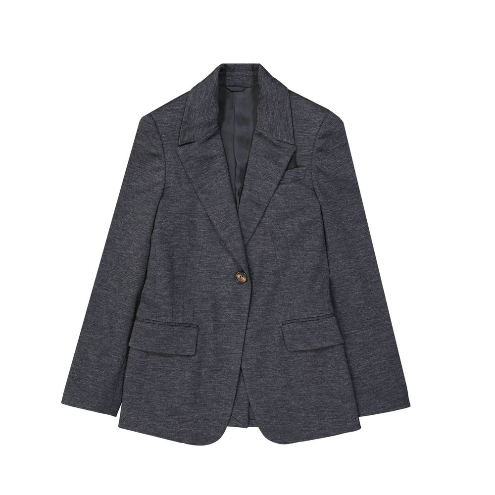 Brunello Cucinelli Grijze Wollen Blazer