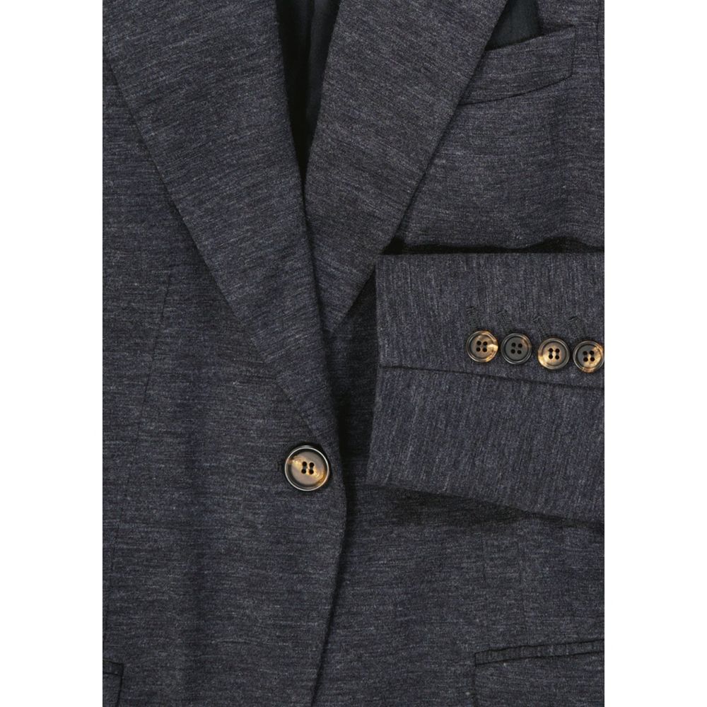 Brunello Cucinelli Grijze Wollen Blazer