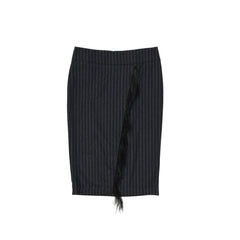 Brunello Cucinelli Gray Virgin Wool Long Skirt