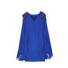 IVAN MONTESI Cocktailkleid aus blauem Acetat