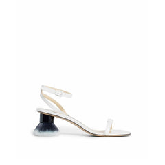 Loewe Plateau-Sandalen aus weißem Lammleder
