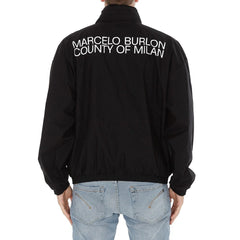 Marcelo Burlon Schwarze Baumwoll-Bomberjacke