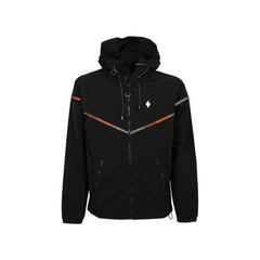 Marcelo Burlon Schwarze Jacke aus Polyamid