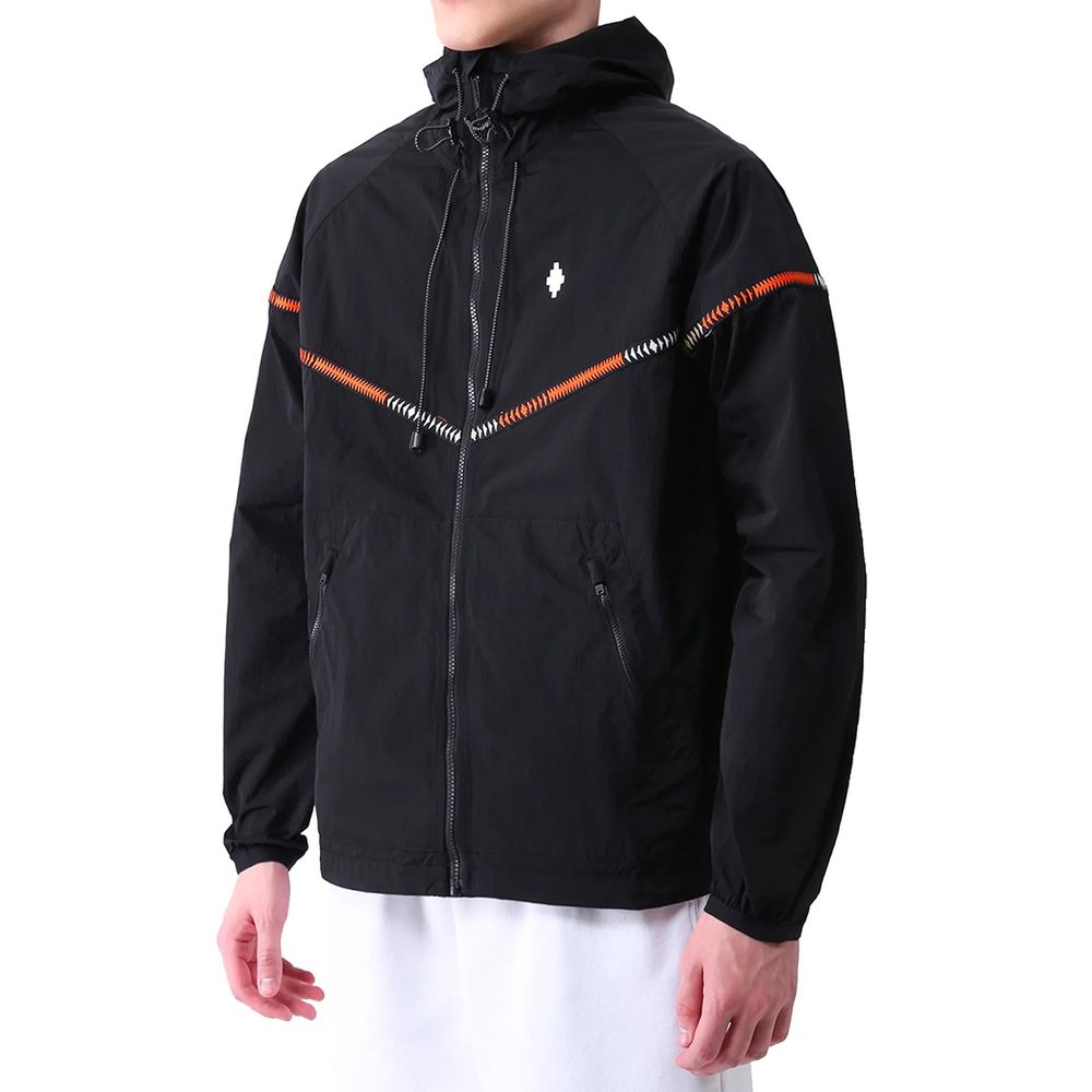 Marcelo Burlon Schwarze Jacke aus Polyamid