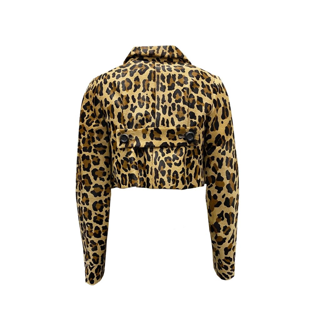Dsquared² Brauner Kalbsledermantel