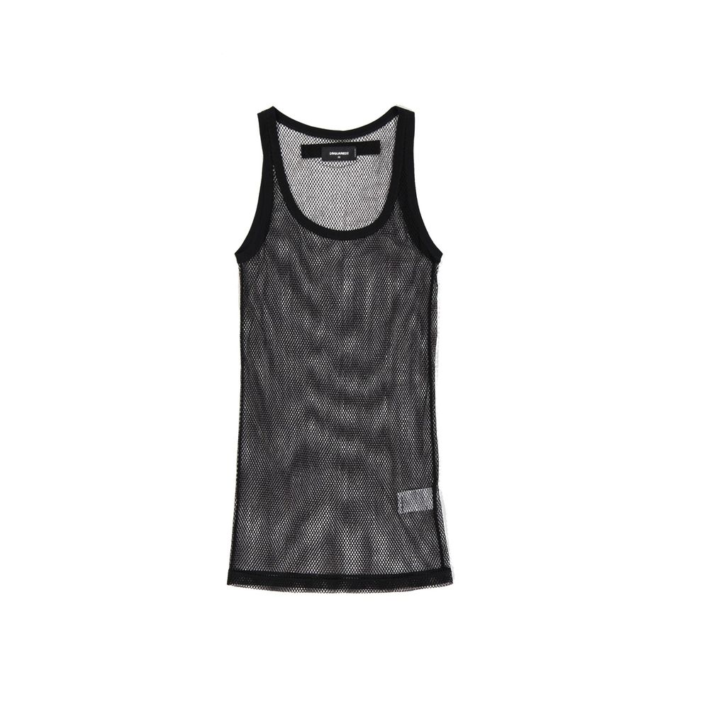 Dsquared² Tanktops aus schwarzer Baumwolle