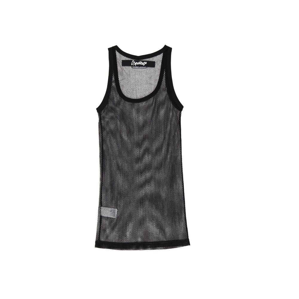Dsquared² Tanktops aus schwarzer Baumwolle