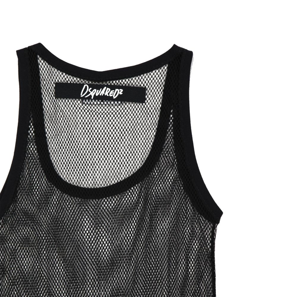 Dsquared² Tanktops aus schwarzer Baumwolle