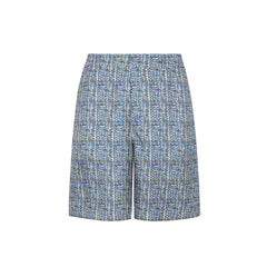 Fendi blauwe zijden bermuda shorts