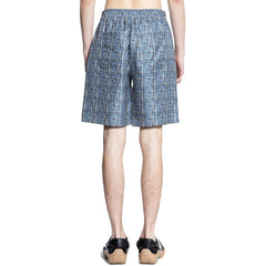 Fendi blauwe zijden bermuda shorts