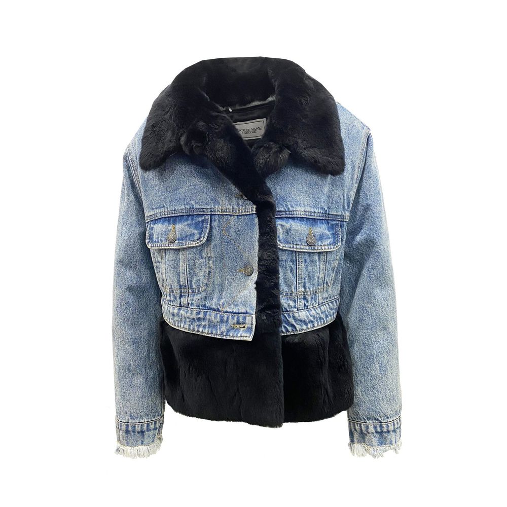 FORTE DEI MARMI COUTURE Blaue Baumwoll-Jeansjacke