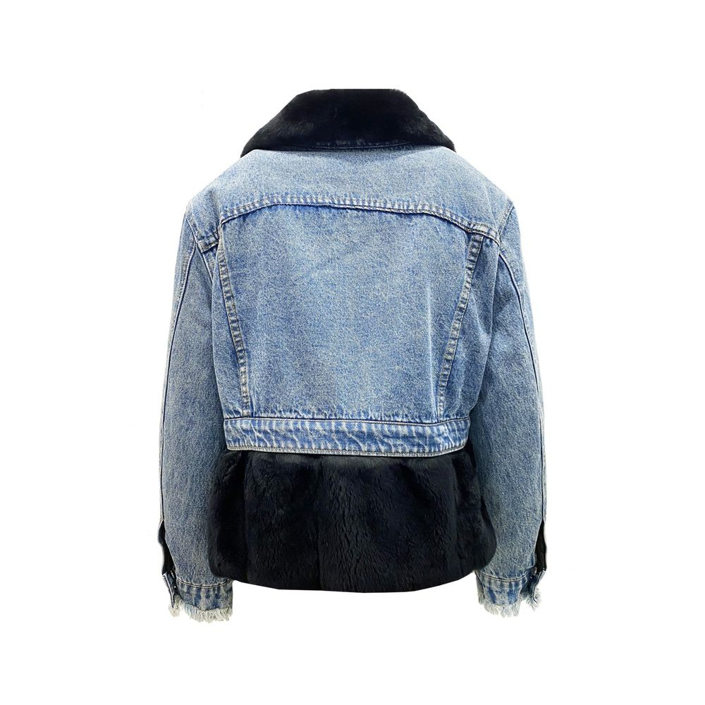 FORTE DEI MARMI COUTURE Blaue Baumwoll-Jeansjacke