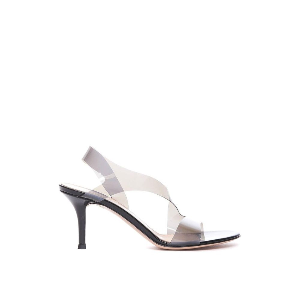 Gianvito Rossi Stiletto-Sandalen aus schwarzem Gummi
