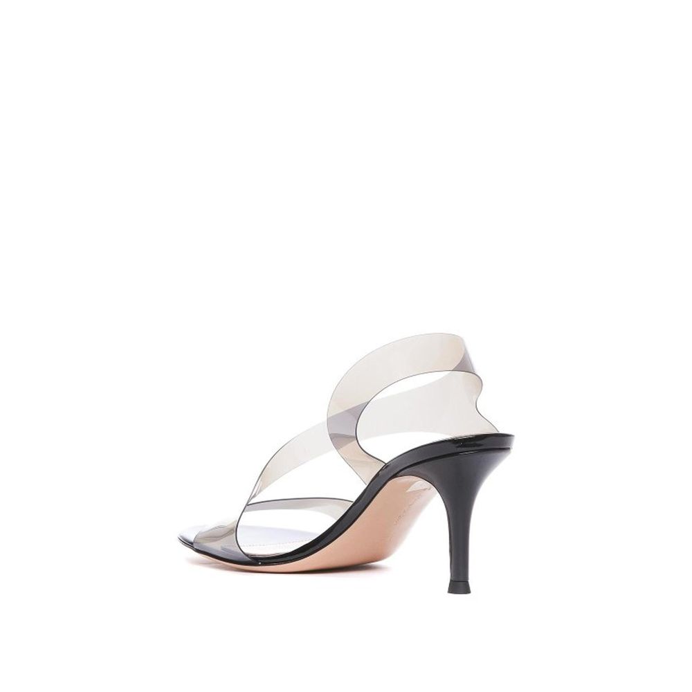 Gianvito Rossi Stiletto-Sandalen aus schwarzem Gummi