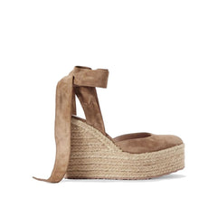Gianvito Rossi Espadrilles aus beigefarbenem Kalbsleder