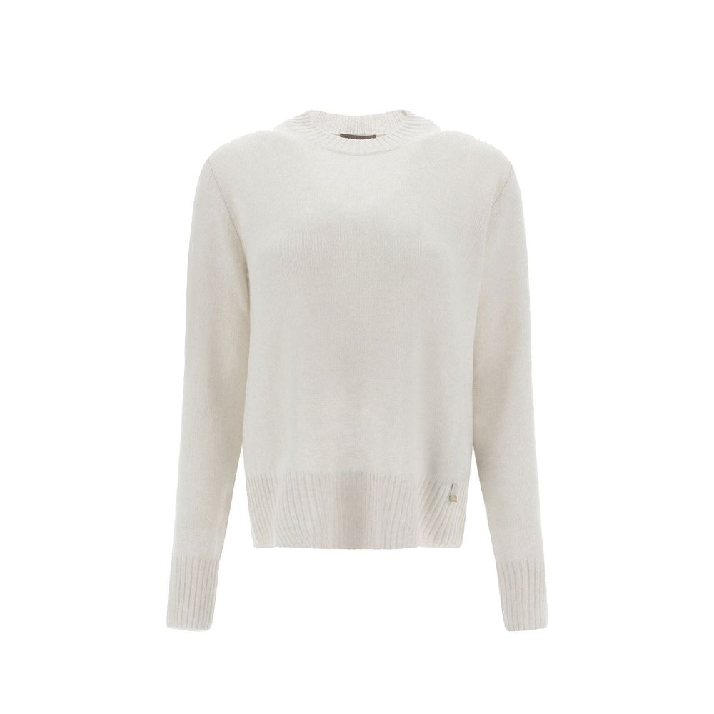 Herno Weißer Kaschmirpullover