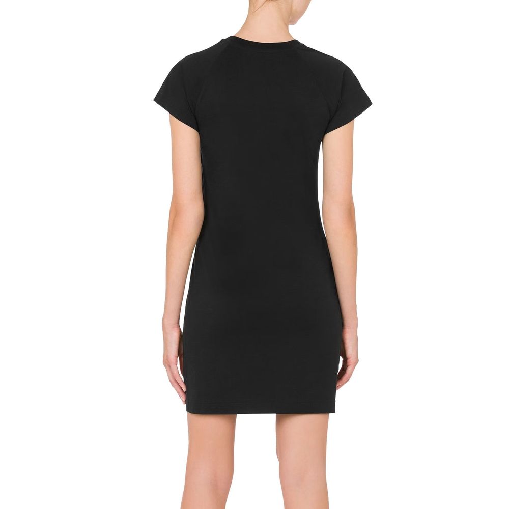 Moschino Couture Schwarzes Baumwoll-Freizeitkleid