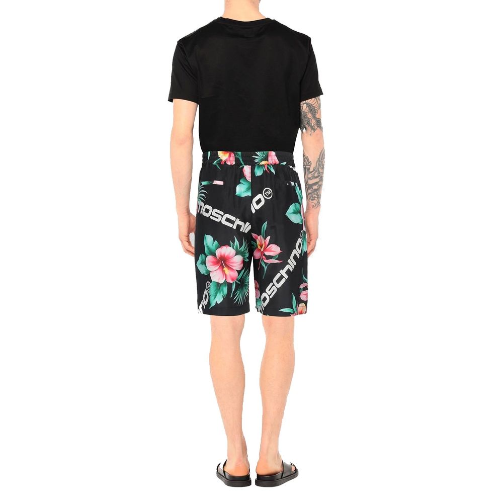 Moschino Couture Schwarze Seidenshorts