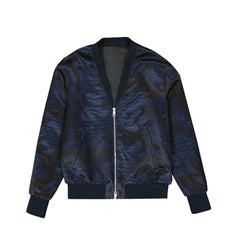 Neil Barrett Blauwe Polyester Bomber