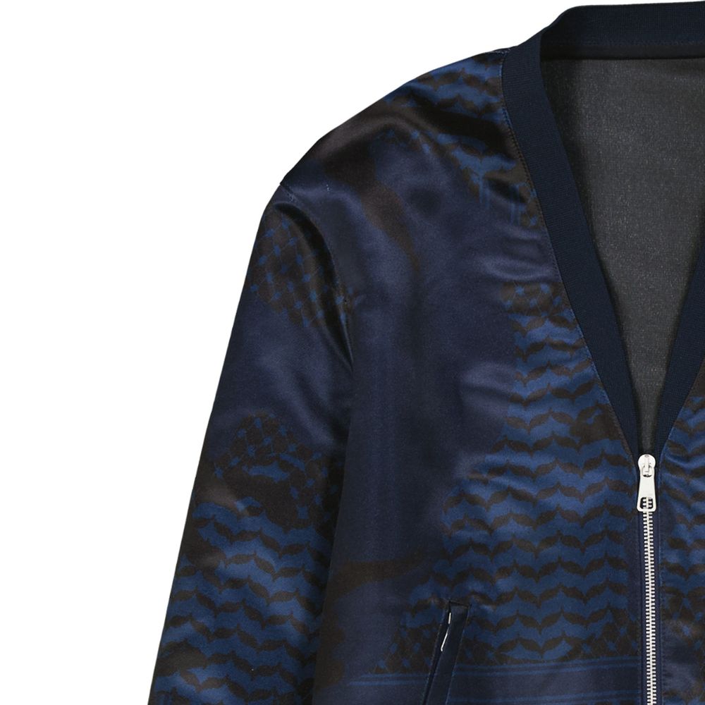 Neil Barrett Blauwe Polyester Bomber