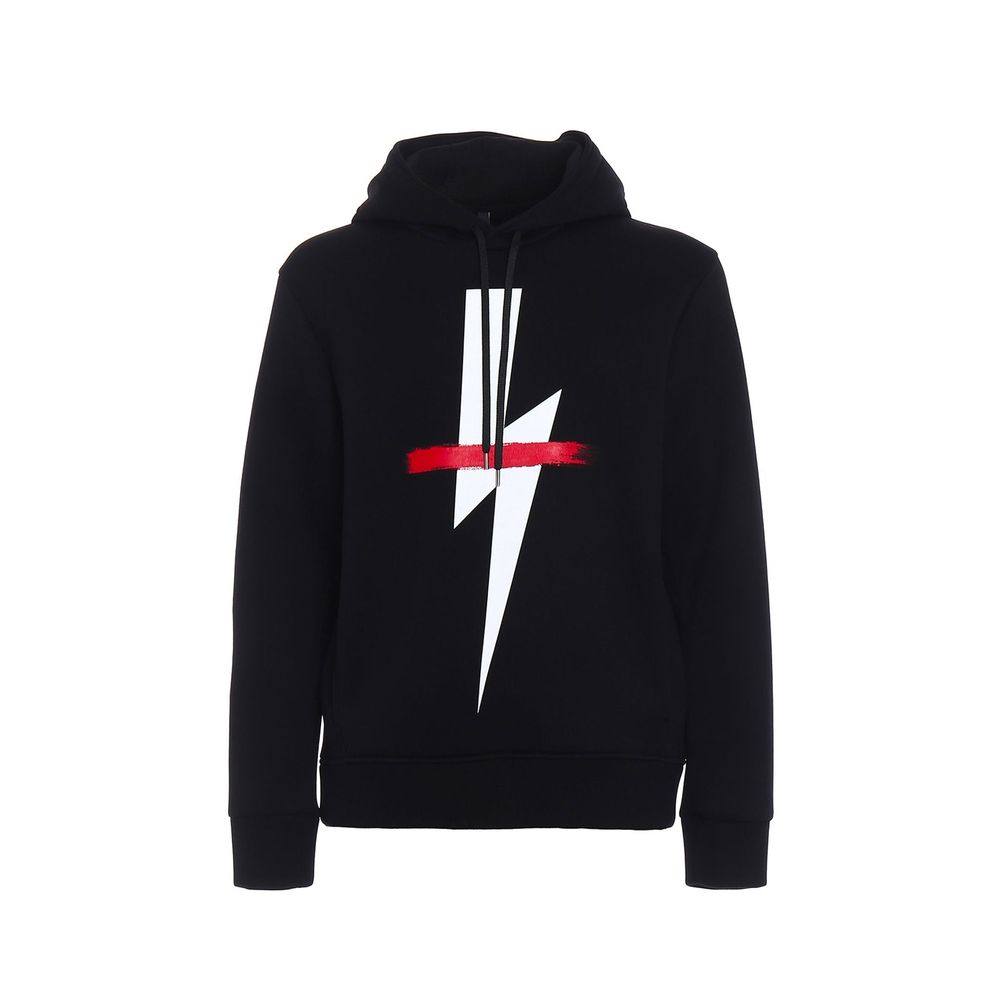 Neil Barrett Schwarzes Baumwoll-Sweatshirt