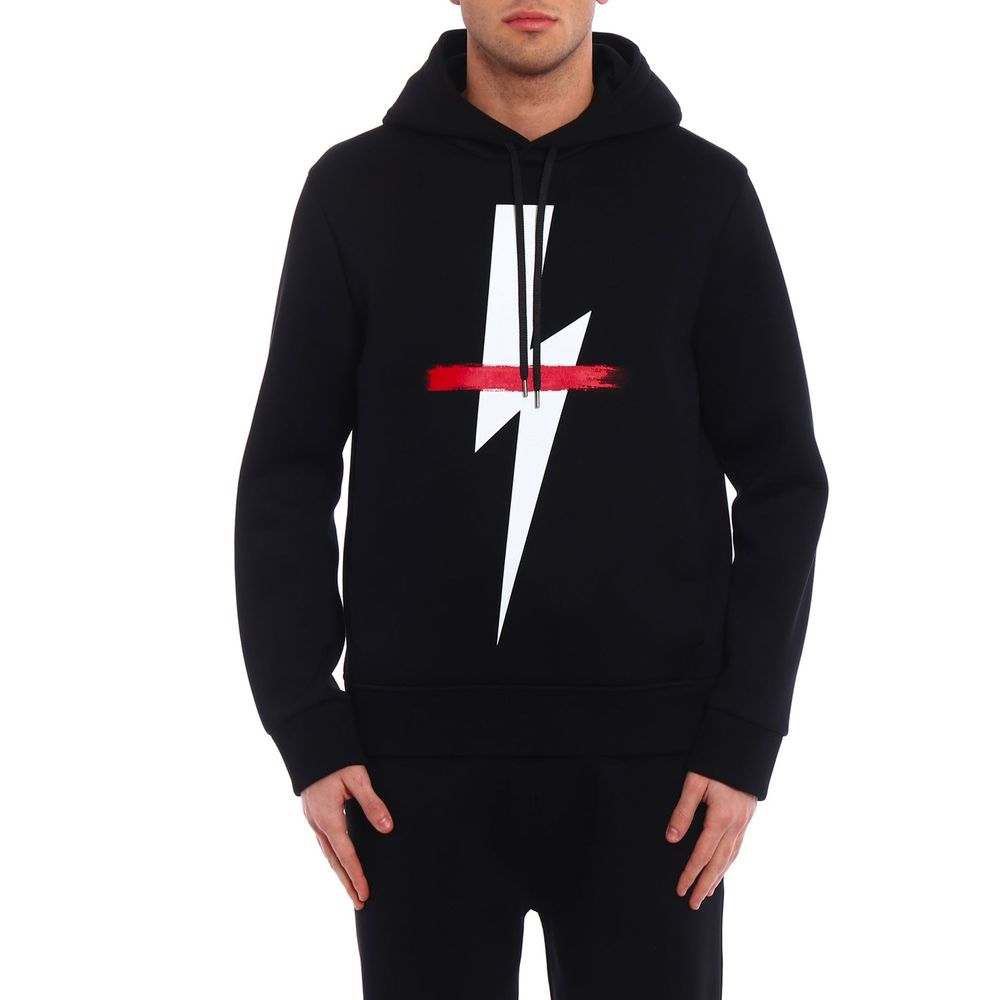 Neil Barrett Schwarzes Baumwoll-Sweatshirt