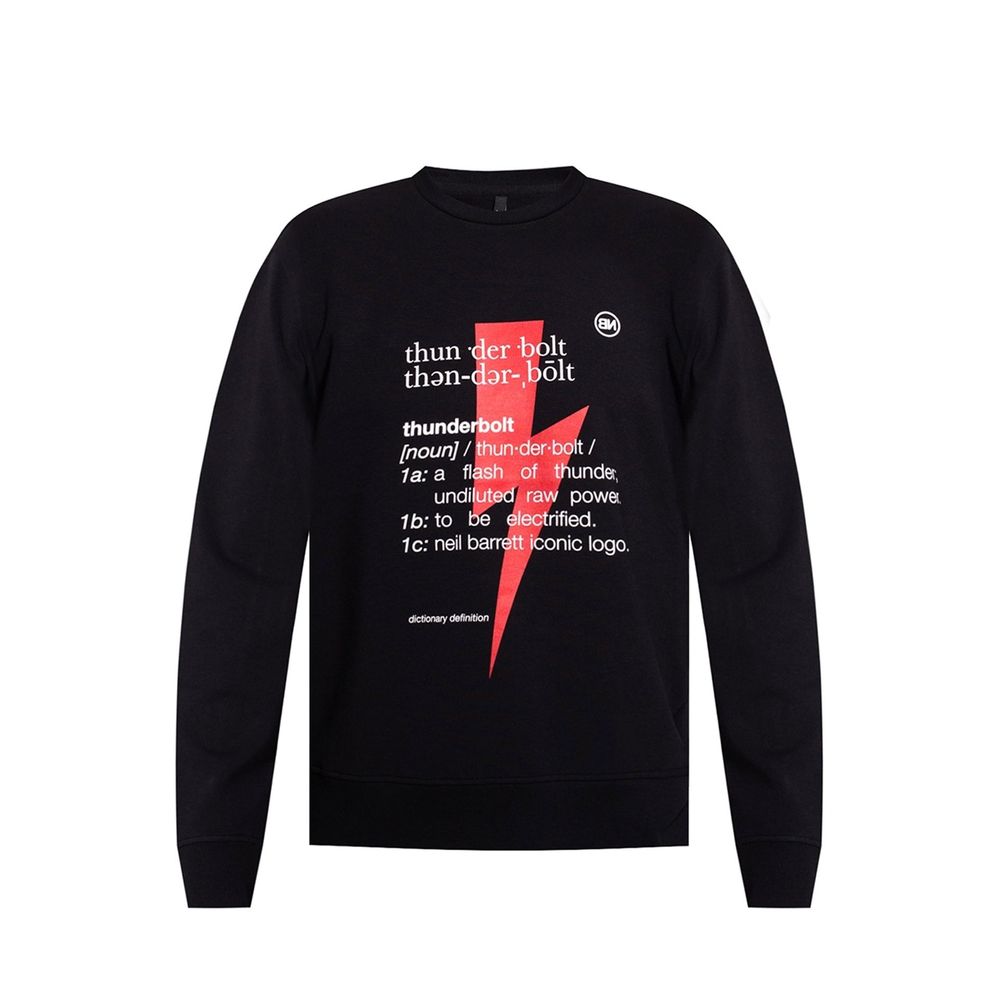 Neil Barrett Schwarzes Baumwoll-Sweatshirt