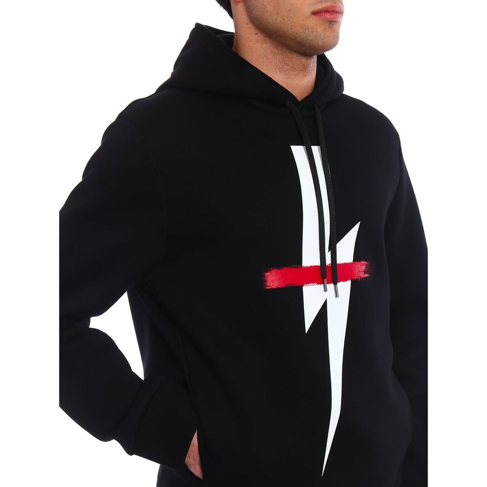 Neil Barrett Schwarzes Baumwoll-Sweatshirt