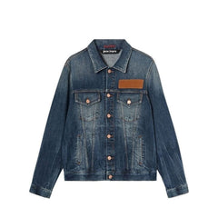 Palm Angels Blauw Katoenen Denim Jack