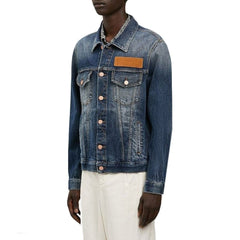 Palm Angels Blauw Katoenen Denim Jack