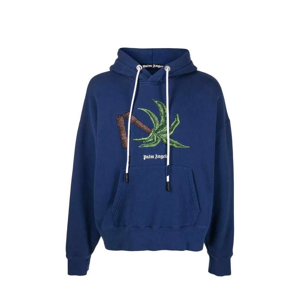 Palm Angels Blaues Baumwoll-Sweatshirt