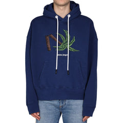 Palm Angels Blaues Baumwoll-Sweatshirt