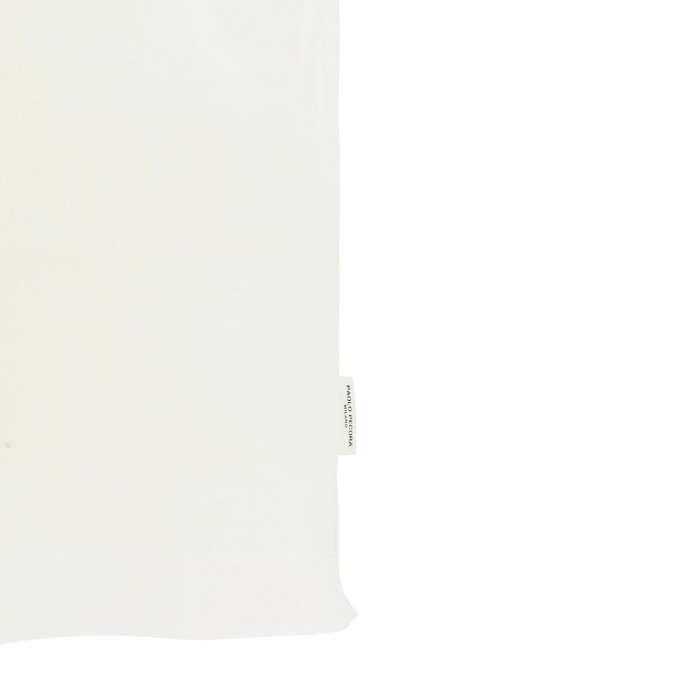 Paolo Pecora Milano Weißes Baumwoll-T-Shirt