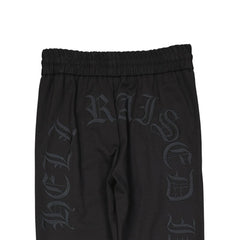 Philipp Plein Black Elastane Joggers (Workout Pants)