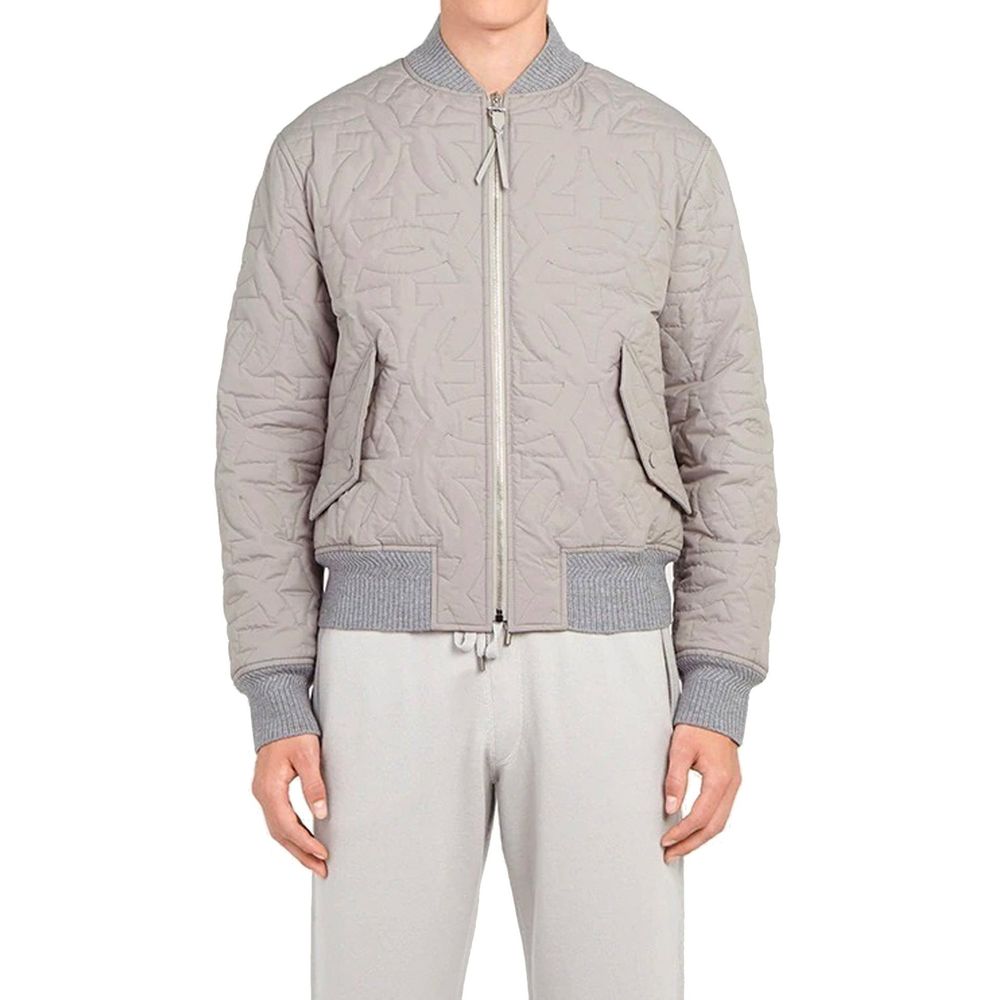 Salvatore Ferragamo Grauer Polyester-Blouson