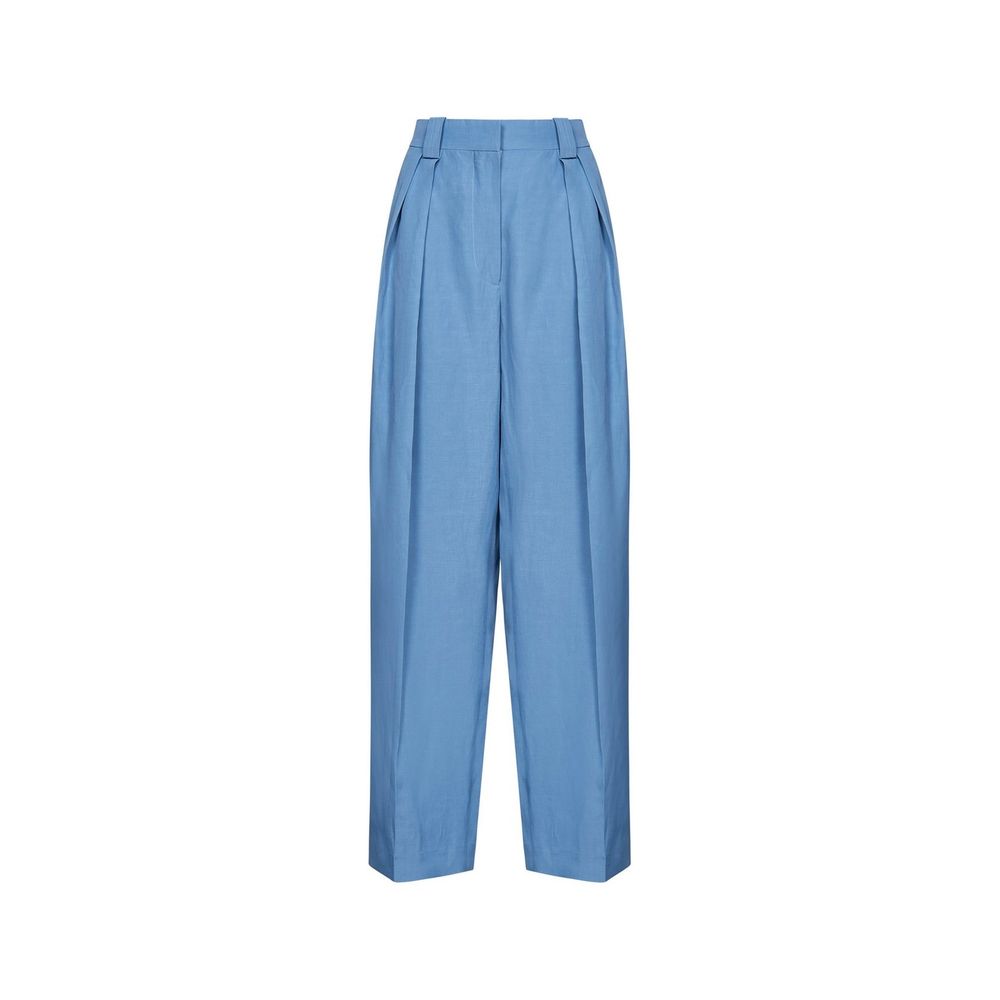 Stella McCartney Blaue Leinen Freizeithose