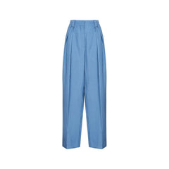 Stella McCartney Blaue Leinen Freizeithose