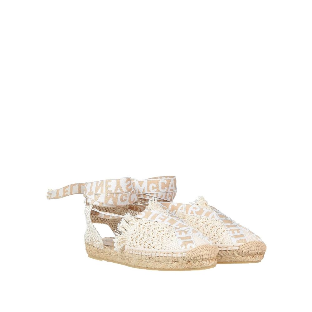 Stella McCartney Espadrilles aus beigefarbenem Canvas