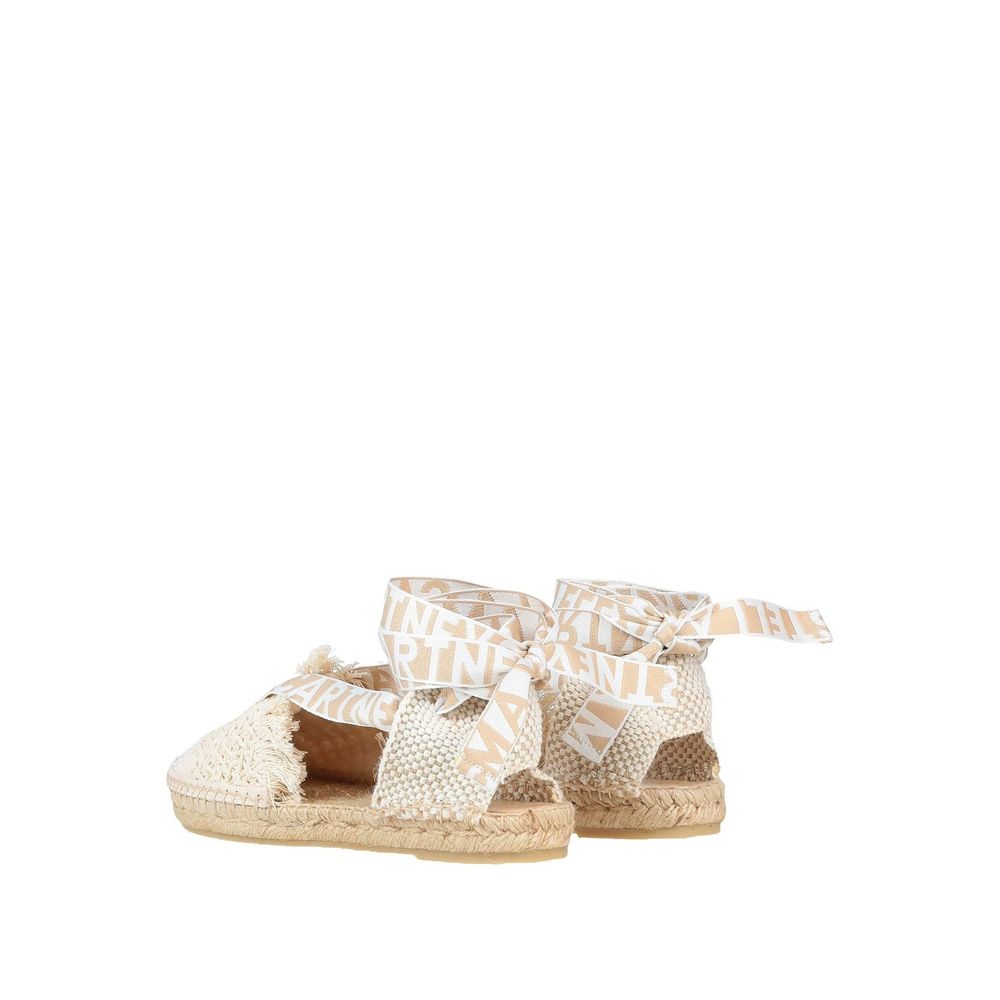 Stella McCartney Espadrilles aus beigefarbenem Canvas